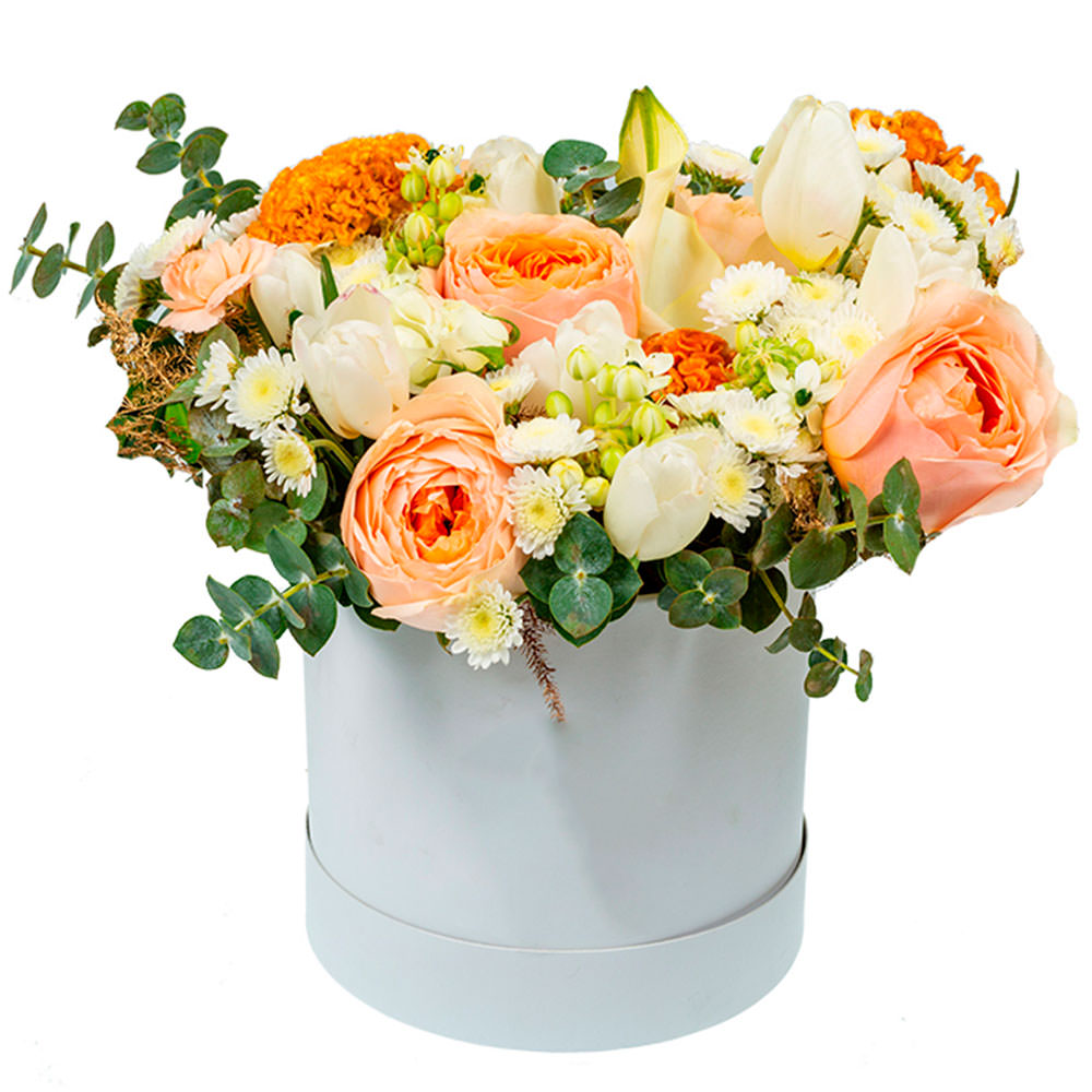 Цветы в коробке "Модница" Цветы в коробке "Модница"